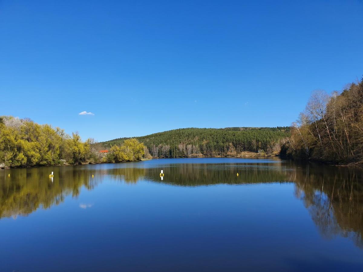 Holzhaus Am See Mit Panoramablick Trausnitz Екстериор снимка